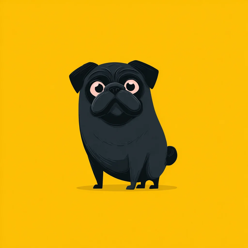Gosuware mascot pug illustration